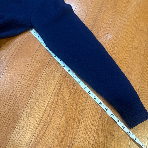 Vintage 80s Jantzen Wool Cardigan Sweater Men’s Large Navy Blue USA Rockabilly - Picture 8 of 8